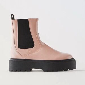 Zara Chelsea Patent boots